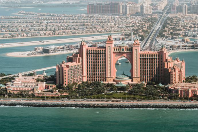 The building near body of water in Atlantis The Palm Dubai