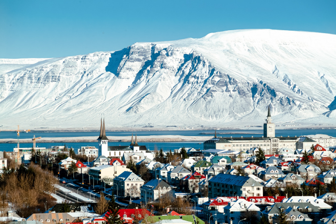 Reykjavik Iceland Winter Destination with Snowy Streets and Northern Lights