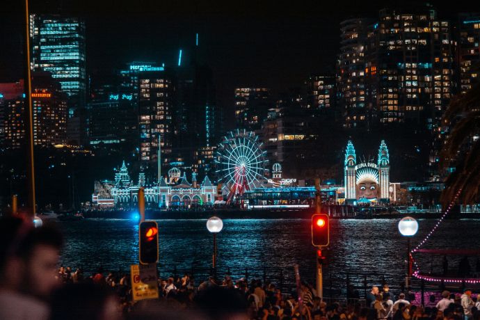 Sydney Luna Park at Night
